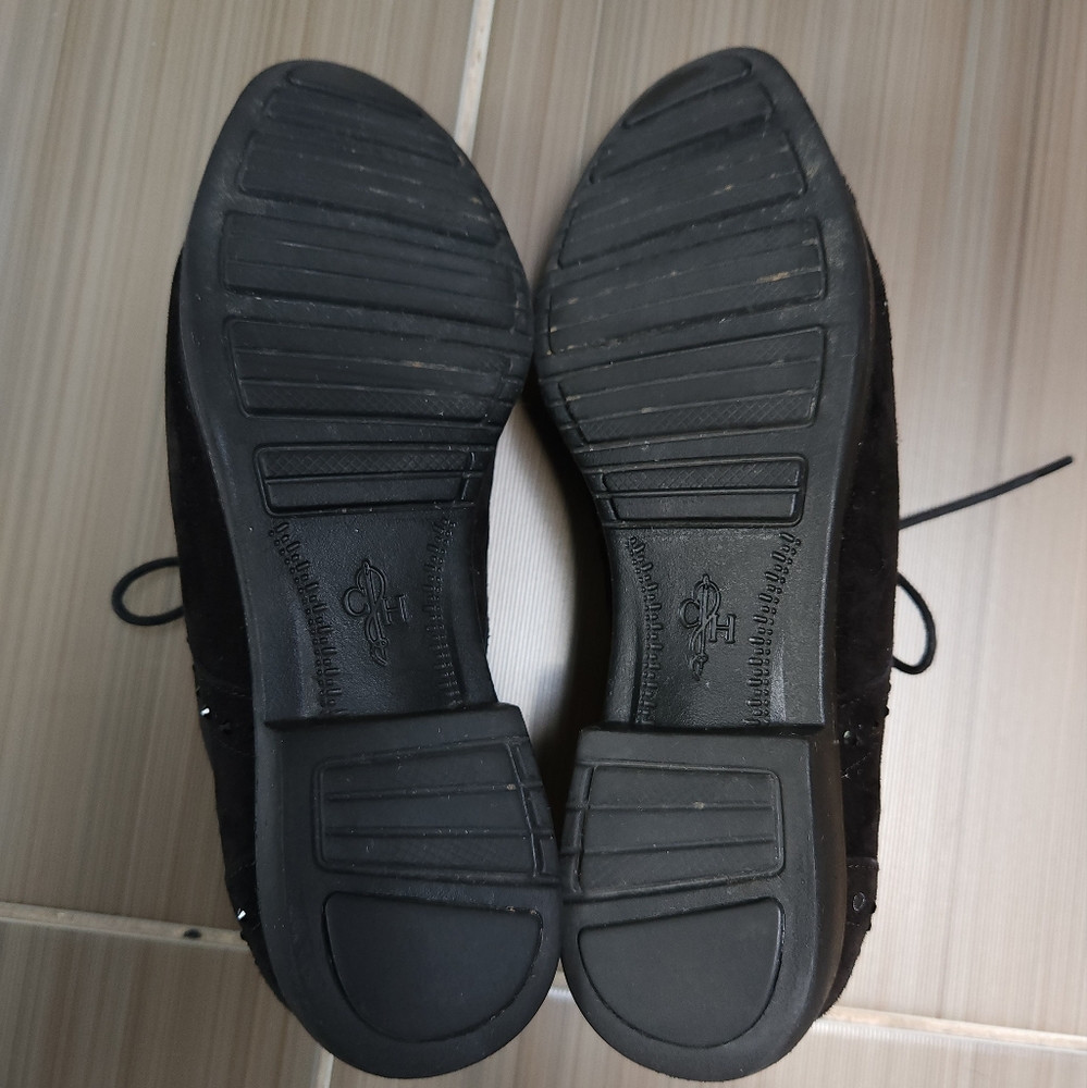 Cole Haan Women's Gramercy Cap Oxford Loafers, BLACK SUEDE - SIZE 6.5 - Picture 8 of 11